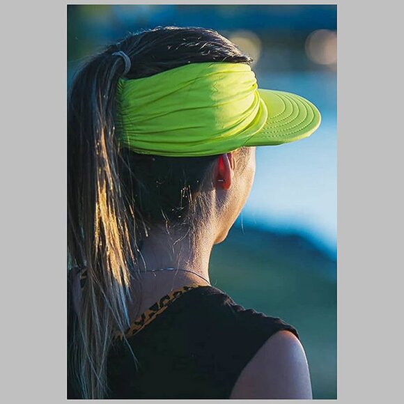 Womens Sun Visor Hat Wide Brim Summer UPF 50+ UV Protection Beach Sport Cap - Picture 6 of 7